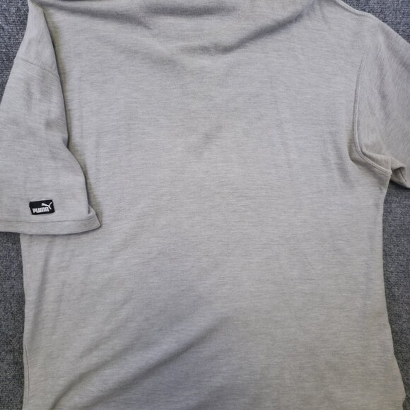 Puma Polo Shirt Braves Baseball Logo Men 2XL Light Gray Short Sleeve 100% Cotton - Picture 9 of 10